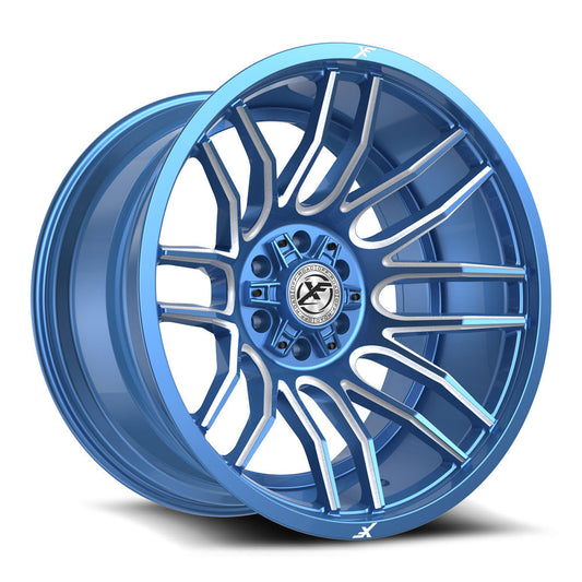 XF Off-Road XF-232 22x12 5x127 5x139.7 -44 Cb 78.1 Anodized Blue & Milled