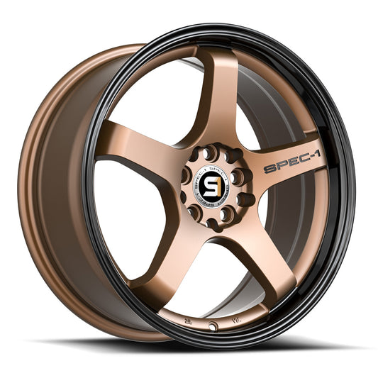Spec-1 SPT-31 18x8.5 4x100 4x114.3 +38 Cb 73.1 Matte Bronze & Black Lip