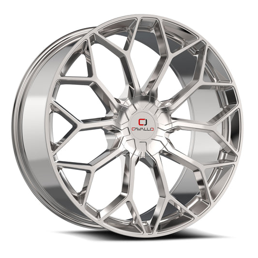 Cavallo CLV-44 22x9.5 5x 6x Blank +18 Cb 78.1 Nano Chrome