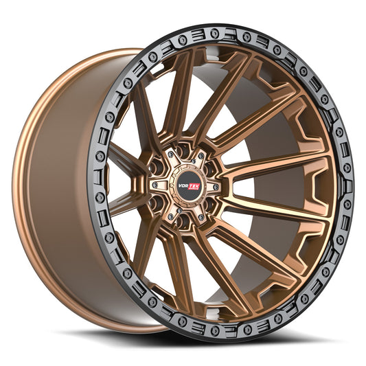 Vortek VRT-601 SPARTAN 17x9 6x135 6x139.7 0 Cb 106.1 Matte Bronze With Black Bead Ring