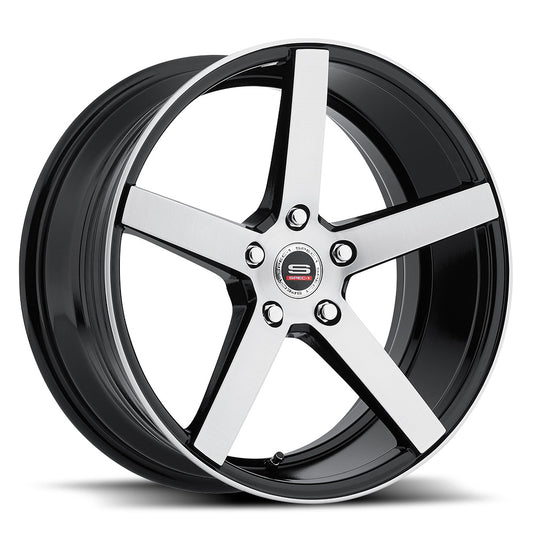 Spec-1 SP-36 18x8 5x114.3 +38 Cb 73.1 Gloss Black & Brushed