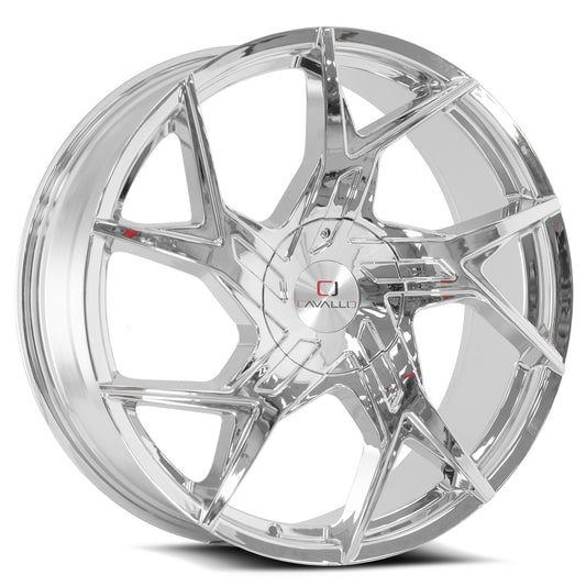 Cavallo Clv-26 22X9.5 6X135 6X139.7 +25 Cb 108 Chrome