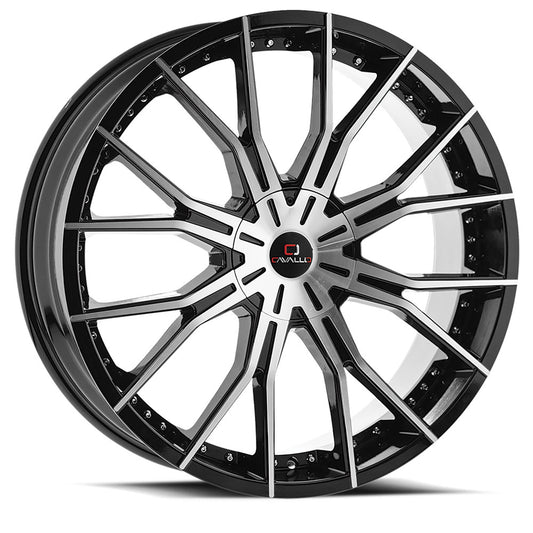 Cavallo CLV-36 18x8.0 4x100 4x114.3 +35 Cb 74.1 Gloss Black & Machined
