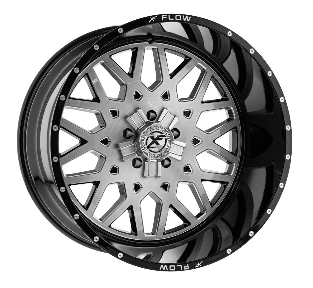 Xfx Flow Xfx-307 26X12 6X135 6X139.7 -44 Cb 106.4 Brushed & Milled With Black Lip