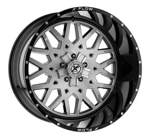 Xfx Flow Xfx-307 26X12 6X135 6X139.7 -44 Cb 106.4 Brushed & Milled With Black Lip