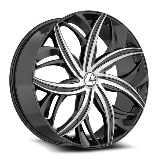 Azara AZA-541 22x8.5 5x112 5x114.3 +38 Cb 74.1 Gloss Black & Machined