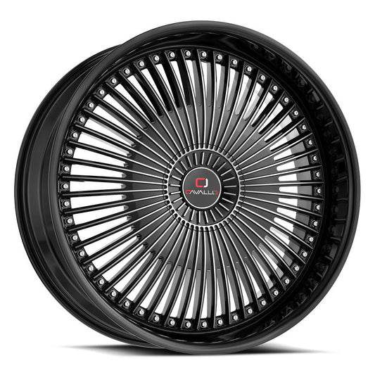 Cavallo CLV-41 18x8.0 5x114.3 5x120 +35 Cb 74.1 Gloss Black & Machined