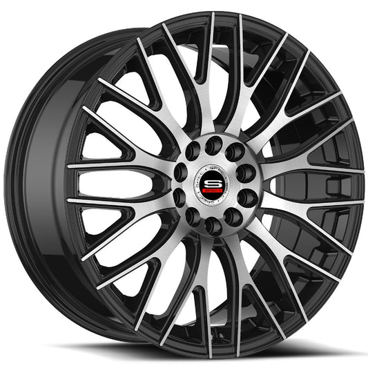 Spec-1 SP-55 18x8 5x110 5x114.3 +38 Cb 73.1 Gloss Black & Machined