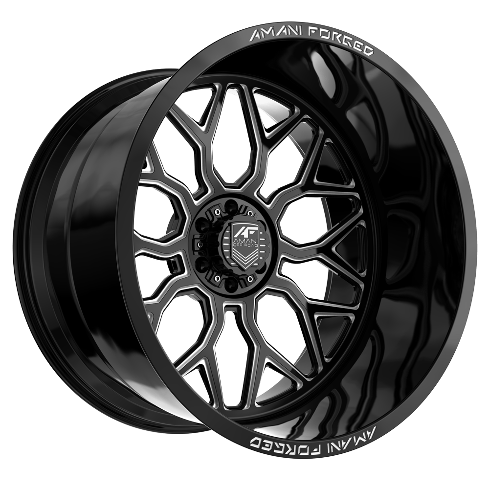 Amani MIRA 30x16 8x blank -101 Cb 125.2 Gloss Black & Milled