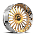 Amani Forged Napoliano 24x9 5x Blank +1 Cb 73.1 14K Gold Plated Large XL Cap Flat