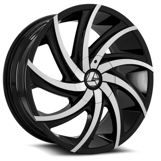 Azara Aza-503 28X9.5 5X115 5X120 +15 Cb 78.1 Gloss Black & Machined