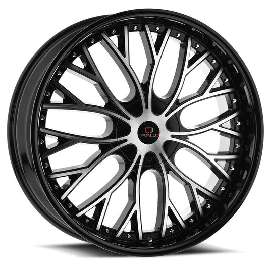 Cavallo CLV-33 18x8.0 4x100 4x114.3 +35 Cb 74.1 Gloss Black & Machined