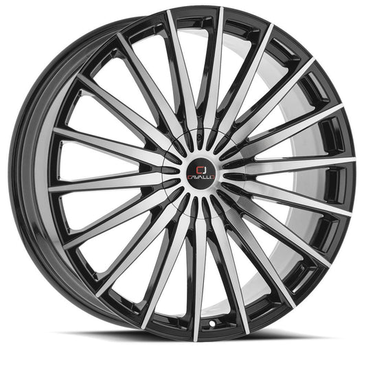 Cavallo CLV-34 20x8.5 5x110 5x114.3 +35 Cb 74.1 Gloss Black & Machined