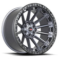 Vortek VRT-601 SPARTAN 18x9 6x135 6x139.7 0 Cb 106.1 Matte Titanium With Black Bead Ring