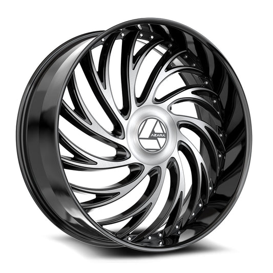 Azara AZX-101 18X8.0 5x100 5x114.3 +35 Cb 74.1 Gloss Black & Machined