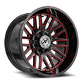 XF Off-Road XF-240 24x14 8x165.1 8x180 -76 Cb 125.2 Gloss Black & Red Milled