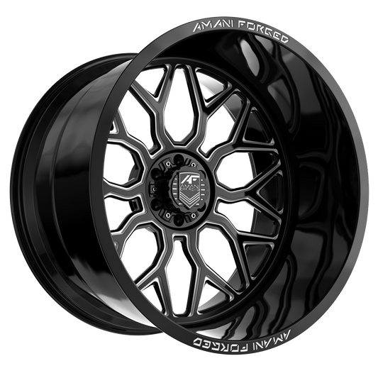 Amani MIRA 24x12 6x blank -44 Cb 78.1 Gloss Black & Milled