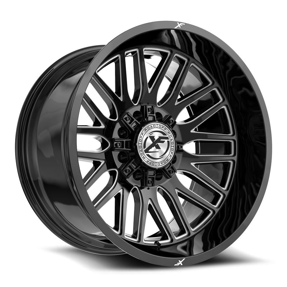 XF Off-Road XF-240 22x10 8x165.1 8x180 -18 Cb 125.2 Gloss Black & Milled