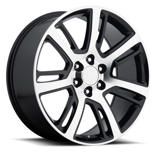 O.E. Revolution D-04 22X9 6X139.7 +31 Cb 78.1 Gloss Black & Milled