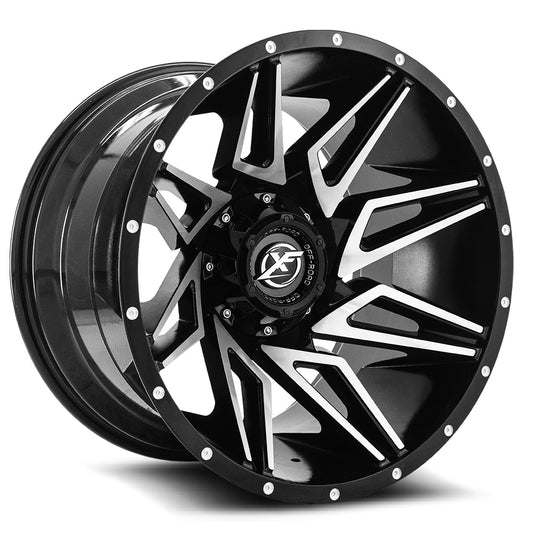 XF Off-Road XF-218 20x9 8x165.1 8x170 +12 Cb 125.2 Gloss Black & Machined