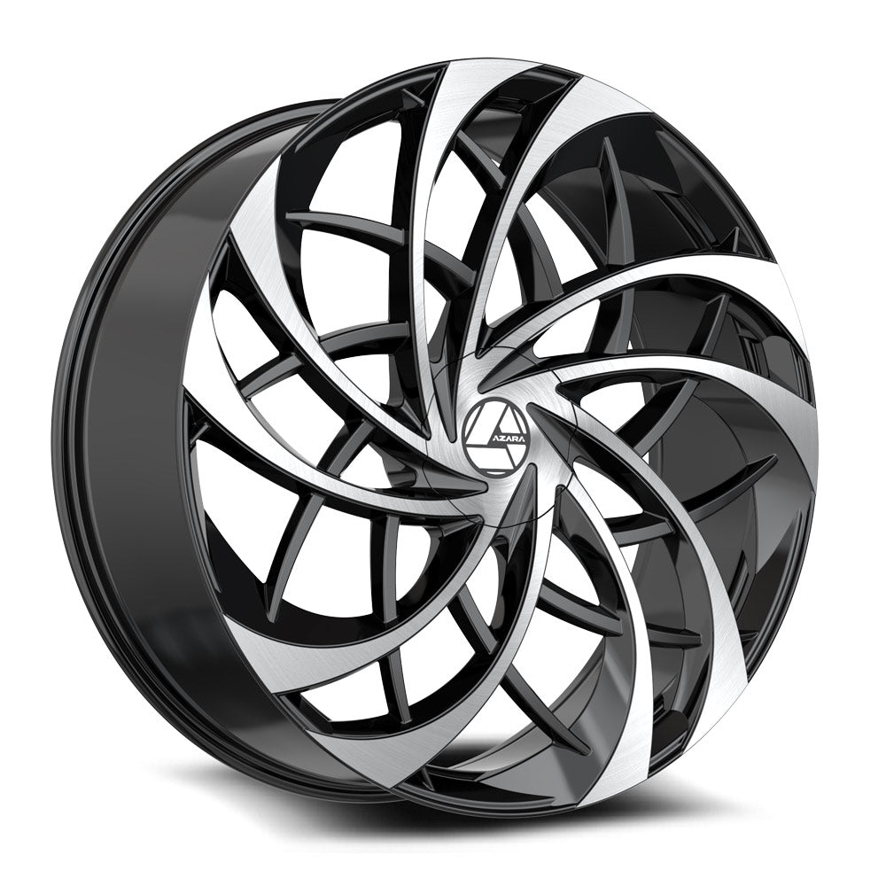 Azara AZA-540 20x8.5 5x108 5x114.3 +35 Cb 74.1 Gloss Black & Machined