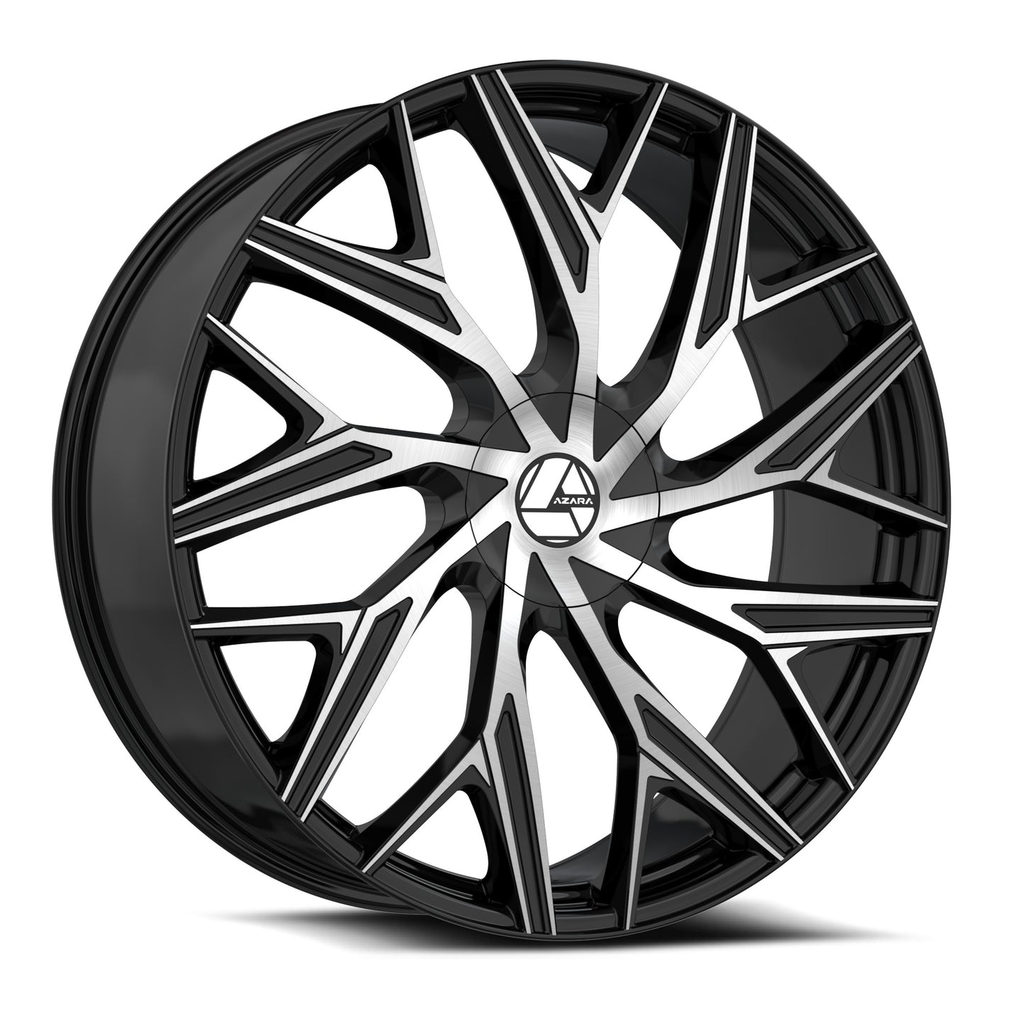 Azara AZA-527 20x8.5 5x114.3 5x120 +35 Cb 74.1 Gloss Black & Machined