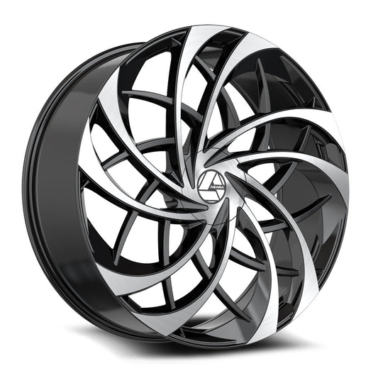 Azara AZA-540 22x9.5 5x115 5x120 +15 Cb 74.1 Gloss Black & Machined
