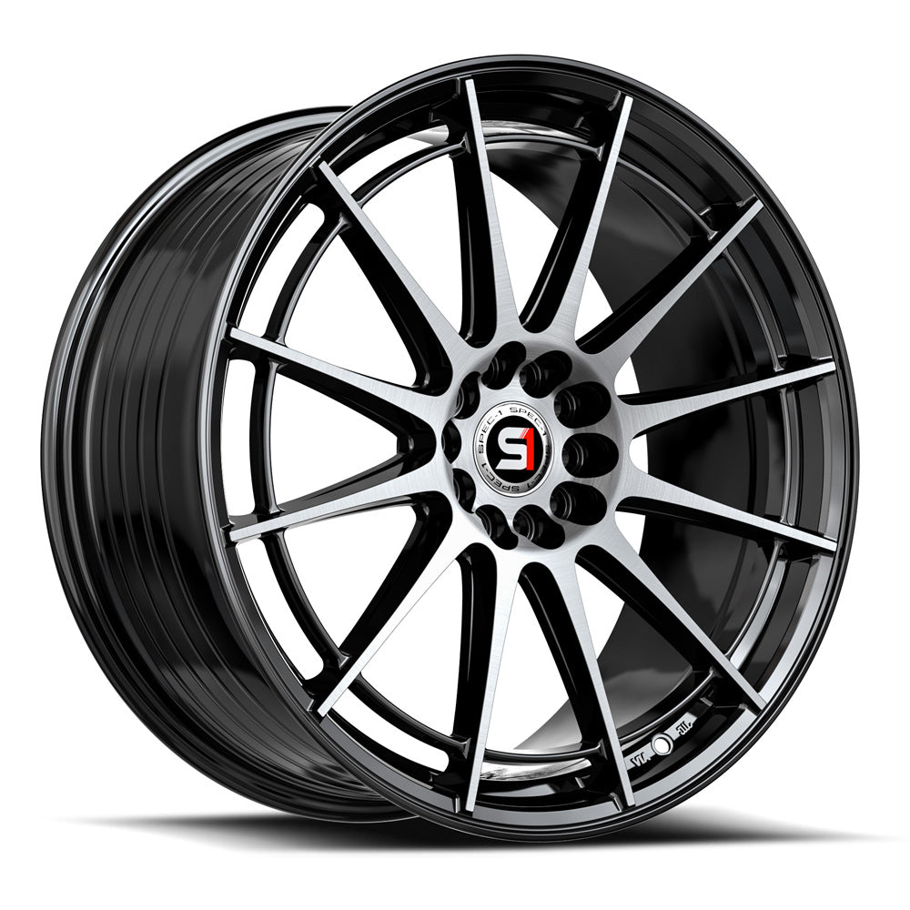 Spec-1 SP-64 18x8.0 5x100 5x114.3 +34 Cb 73.1 Gloss Black & Machined