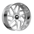 Amani Forged Apollo-L 22x10 5x115 5x120 +20 Cb 73.1 Brush Center Chrome Lip Large XL Cap Round