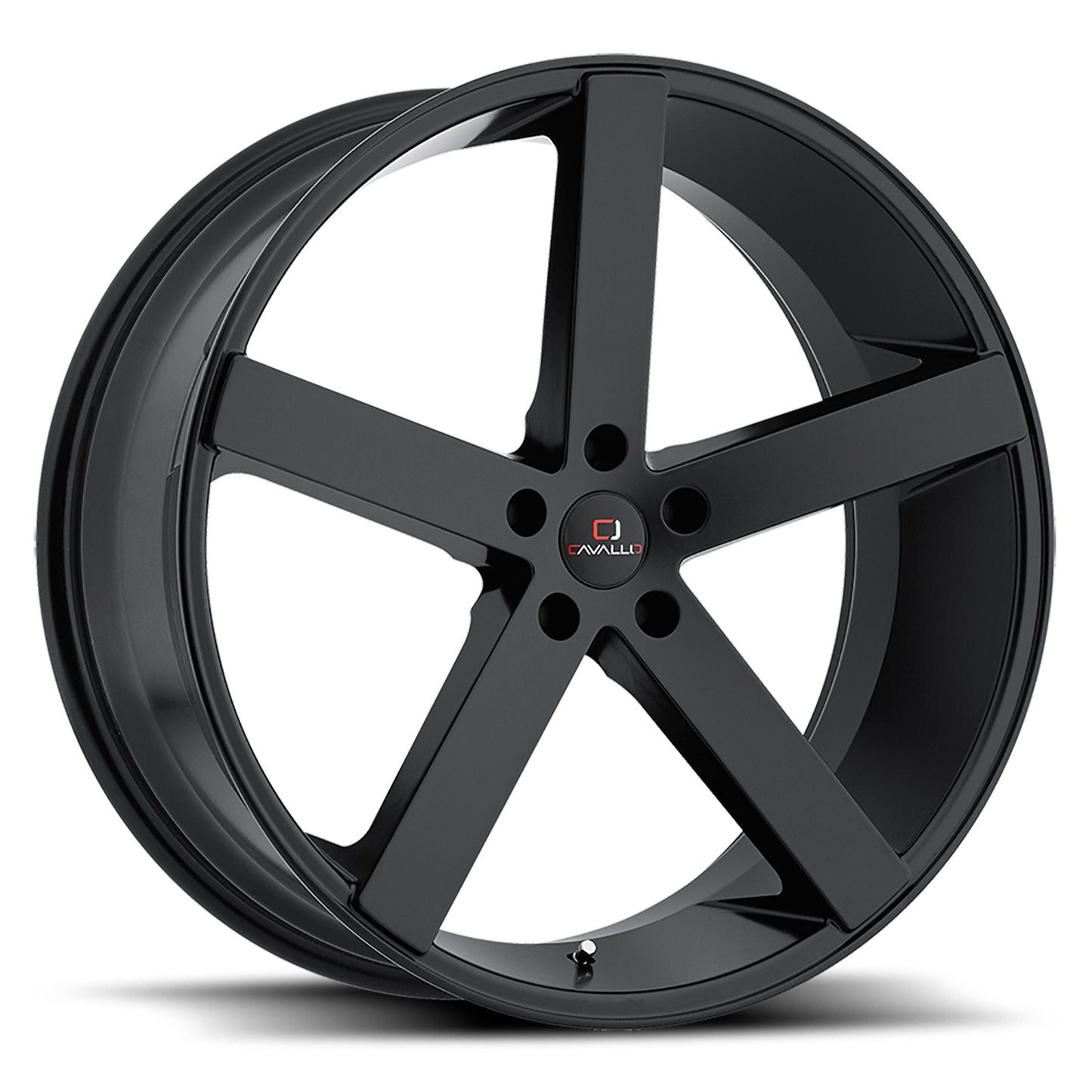 Cavallo CLV-5 18x8.0 5x Blank +35 Cb 74.1 Gloss Black