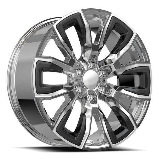 OE. Revolution G-37 22X9 6X139.7 +31 Cb 78.1 Nano Chrome/Black Inserts