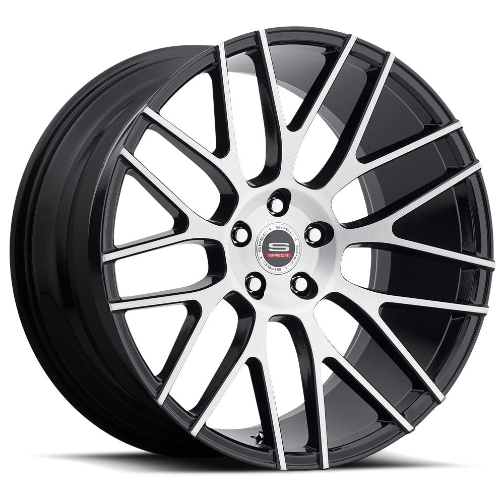 Spec-1 Luxury Spl-001 22X9 5X112+32 Cb 73.1 Gloss Black & Brushed