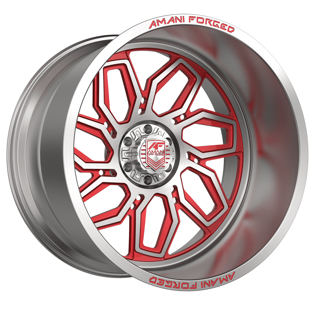 AMANI FORGED OFF-ROAD SMOKED BRUSHED/RED