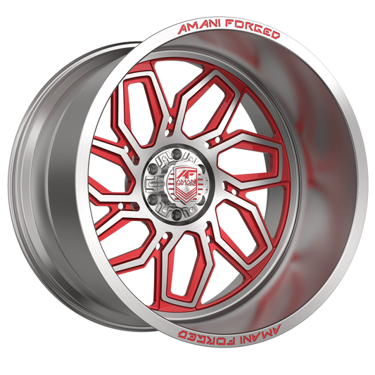 AMANI FORGED OFF-ROAD SMOKED BRUSHED/RED