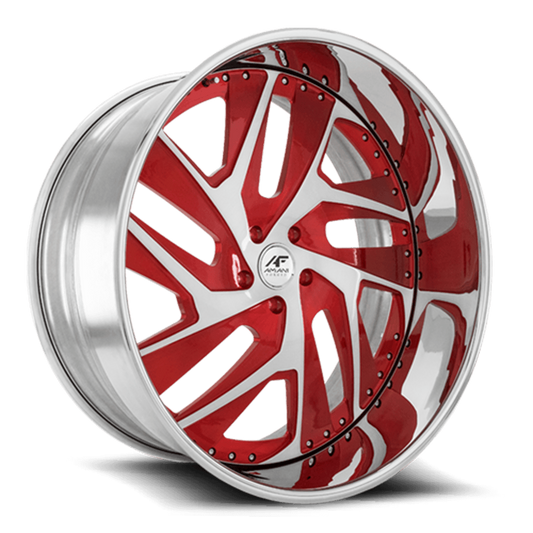 AMANI FORGED ORIGINAL HOSS RED AND CHROME WITH CHROME LIP
