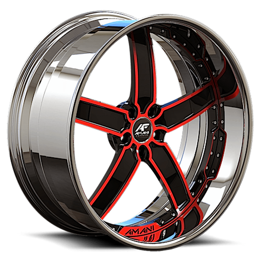 AMANI FORGED ORIGINAL DELANO RED WITH CHROME LIP