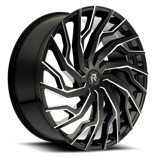 Revenge Luxury Wheels RL-101 Black Milled Windows 5x120/5x114.3 Size 22X8.5 35ET