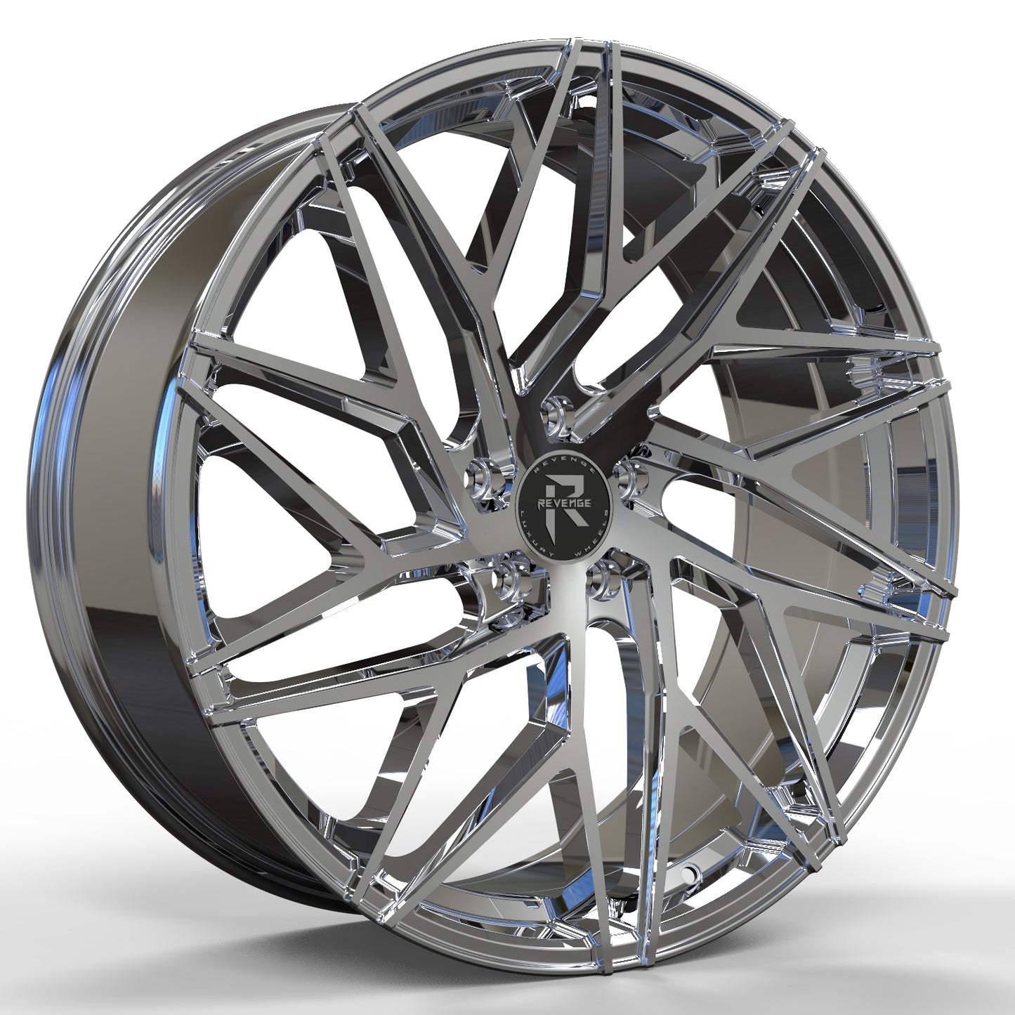 22" Revenge Luxury Wheels RL-102 Chrome 22X9 35ET