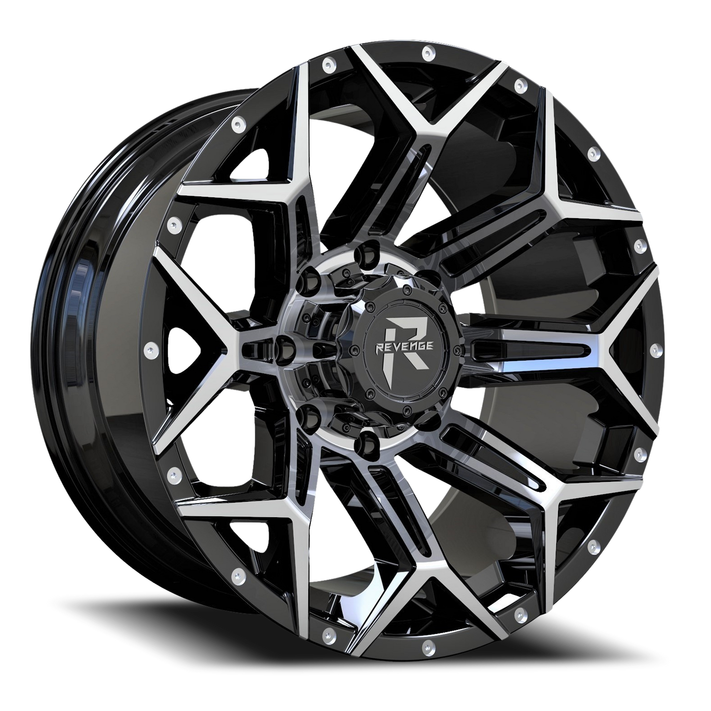 20" Revenge Offroad RV-202 BLACK MACHINE  20X9 0 ET