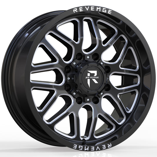 20" Revenge Offroad RV-206 BLACK AND MILLED 20X9 0 ET